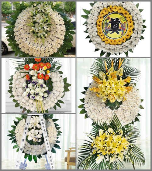 湖北黄冈市黄梅县孔垄镇德化村花圈速递